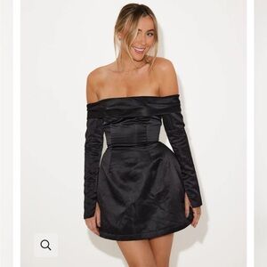 Odd Muse: The Ultimate Muse Satin Bardot Mini Dress